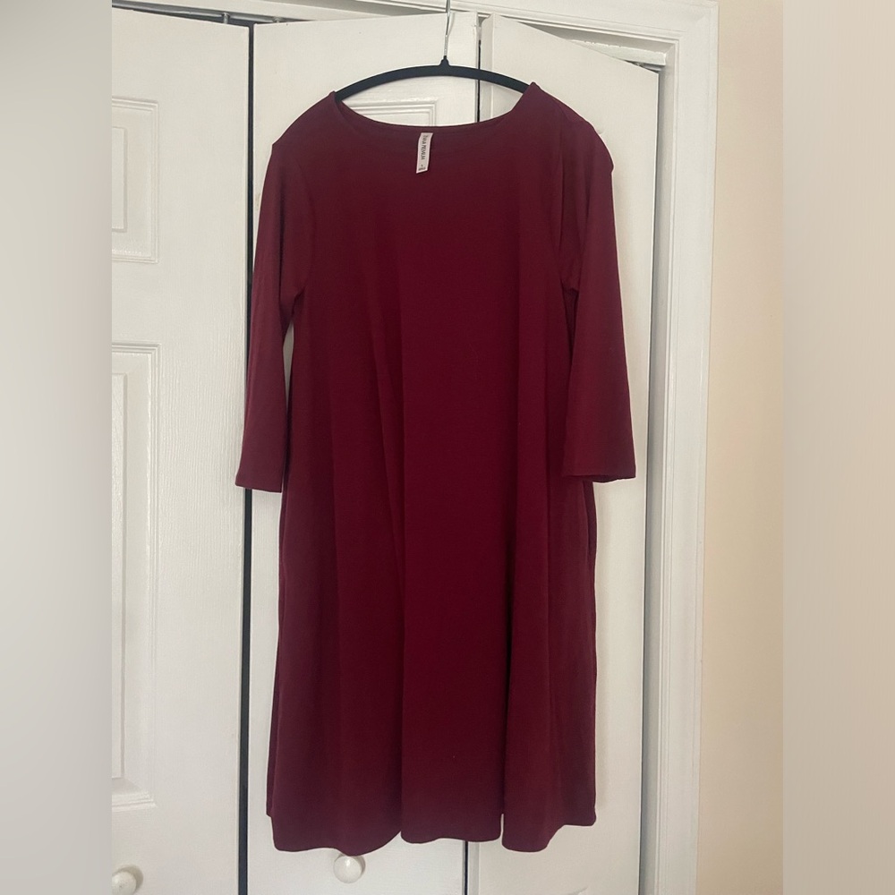 ZENANA Maroon swing dress